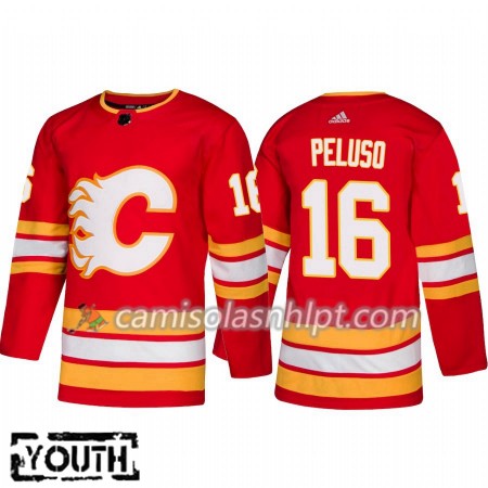 Camisola Calgary Flames Anthony Peluso 26 Adidas 2018-2019 Alternate Authentic - Criança